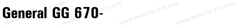 General GG 670字体转换